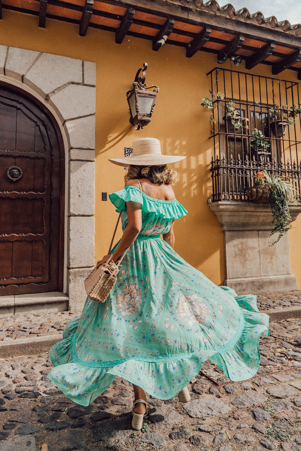 Evelyn Dress - Turquoise - Tulle and Batiste