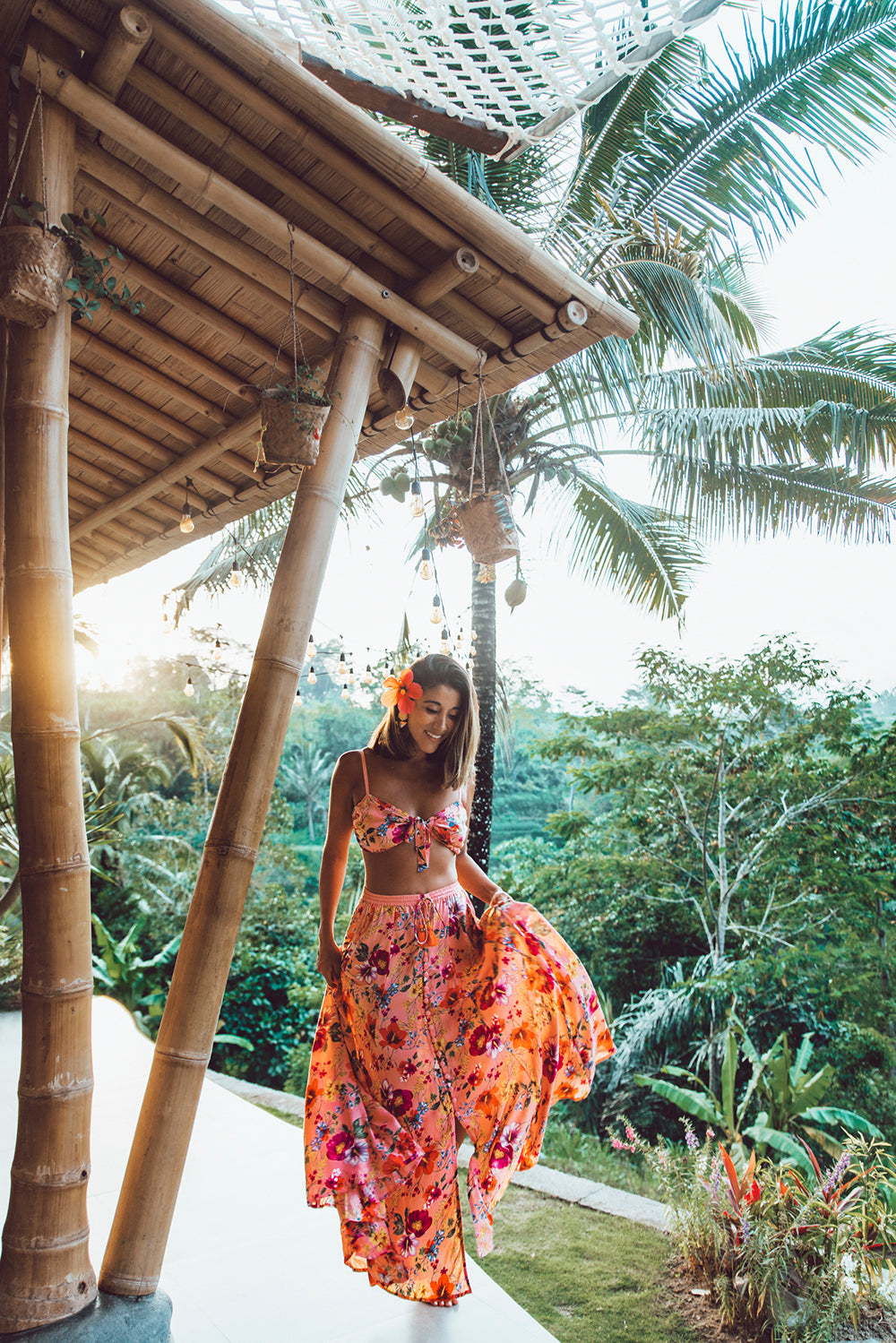 Harmonia Maxi Skirt - Pink Blossom - Tulle and Batiste