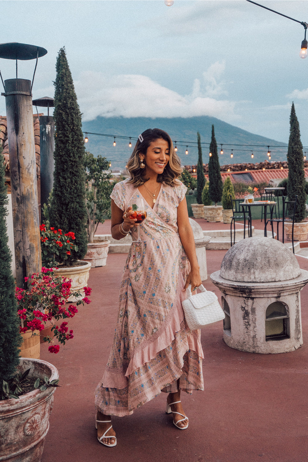 Vera Wrap Dress - Blush - Tulle and Batiste