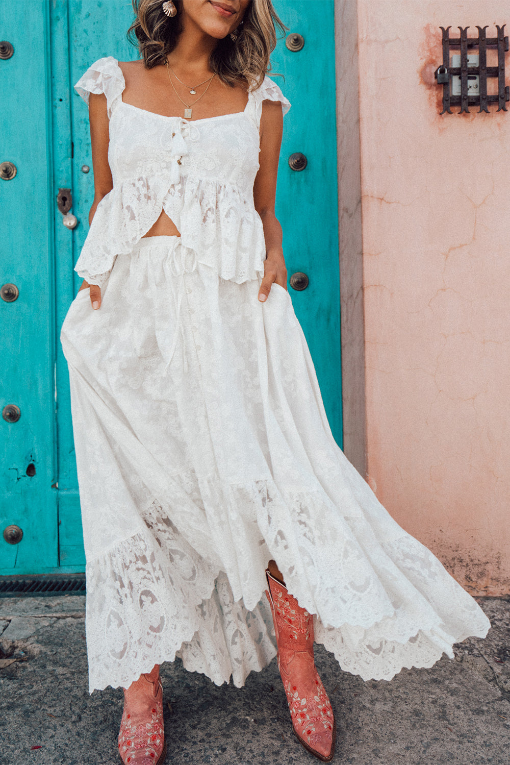 Aurora Castaway Skirt - Snow White - Tulle and Batiste