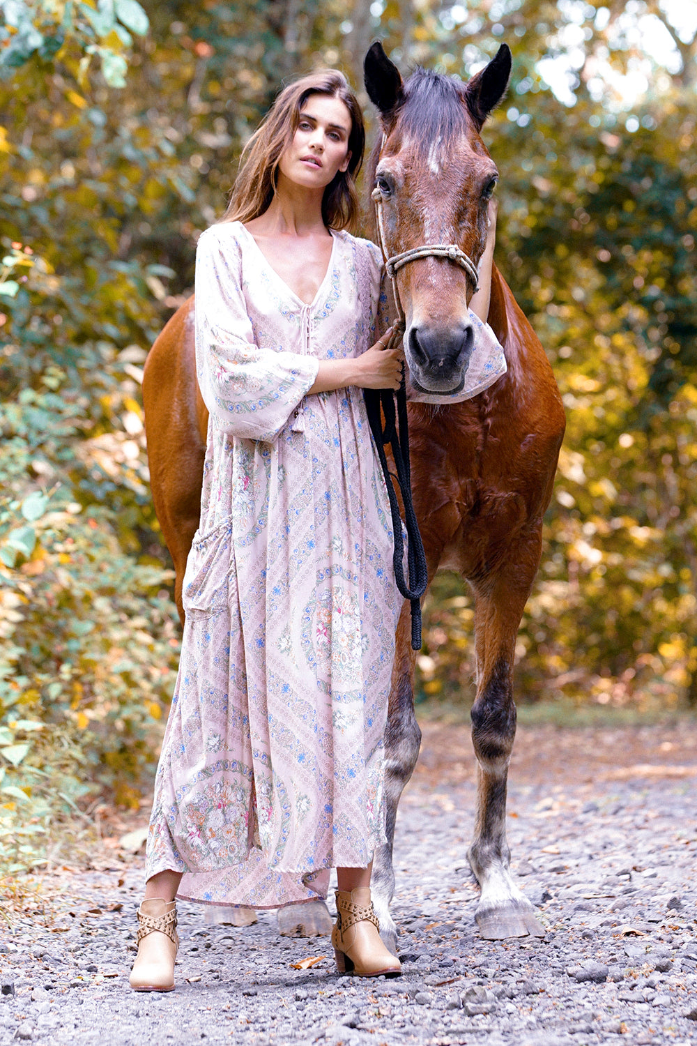 Fabbie Boho Dress - Blush - Tulle and Batiste