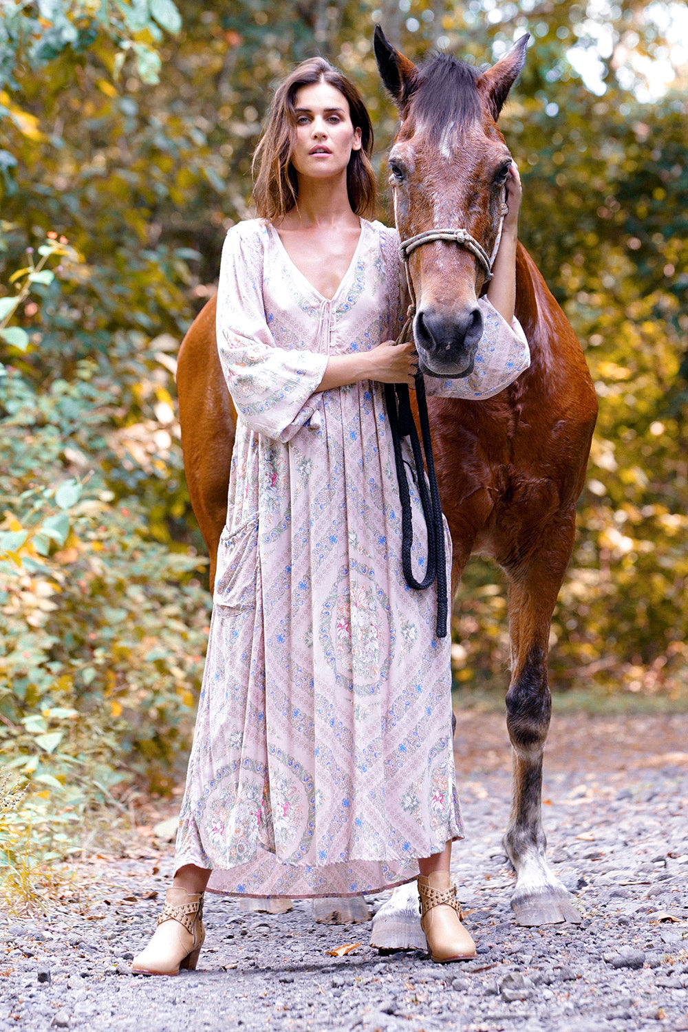 Fabbie Boho Dress - Blush - Tulle and Batiste