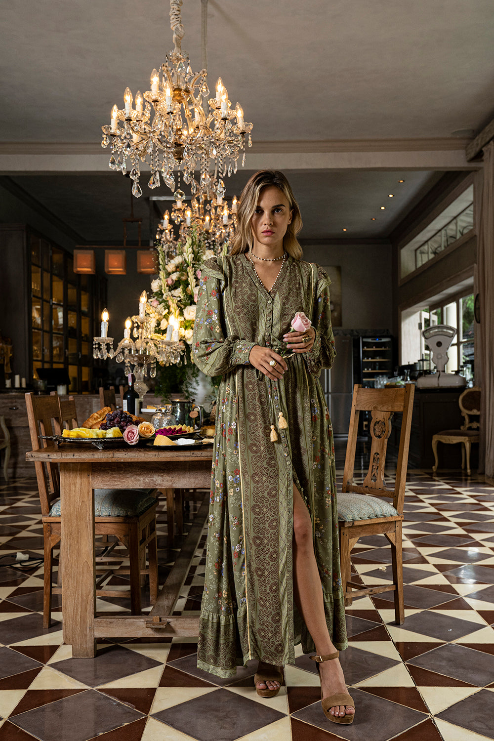 Grace Maxi Dress - Olive - Daydreamer by Tulle and Batiste