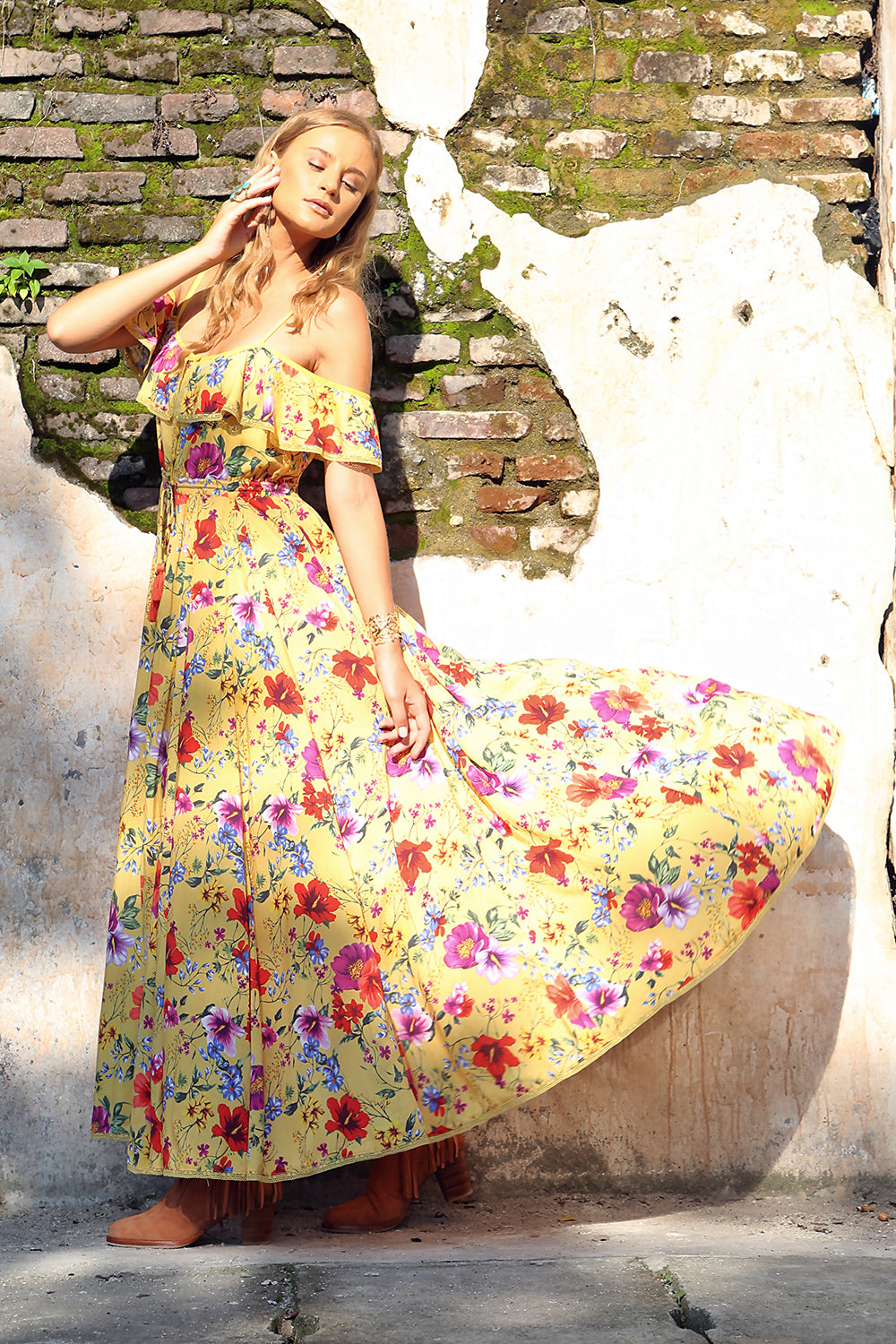 Harmonia Maxi Dress - Dandelion - Tulle and Batiste