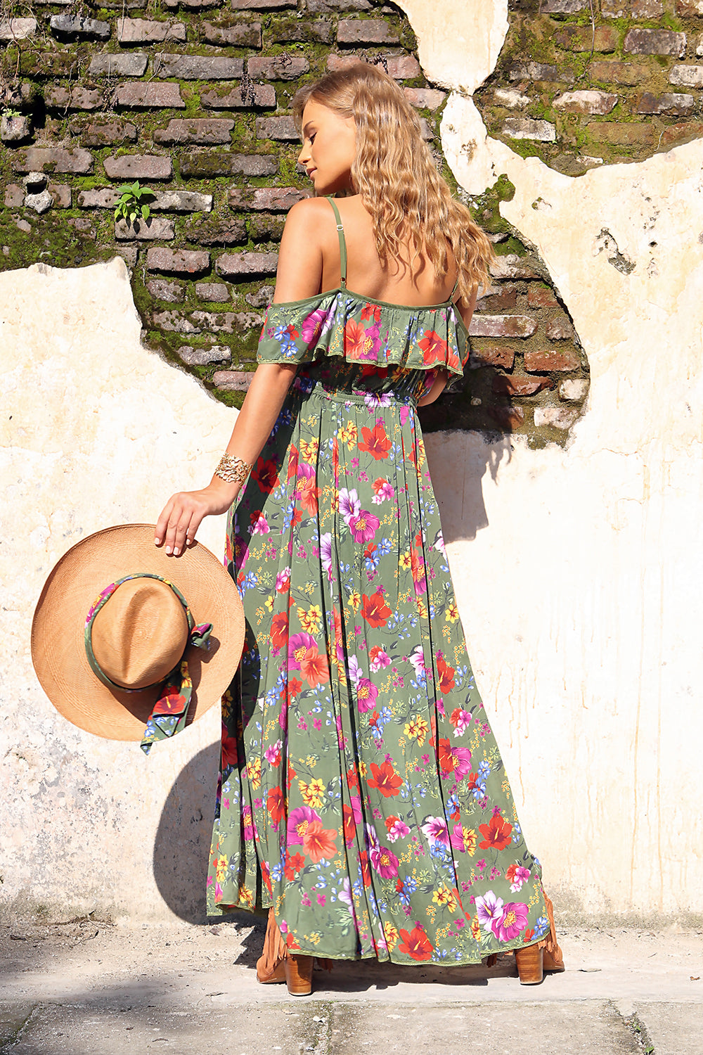 Harmonia Maxi Dress - Khaki - Tulle and Batiste