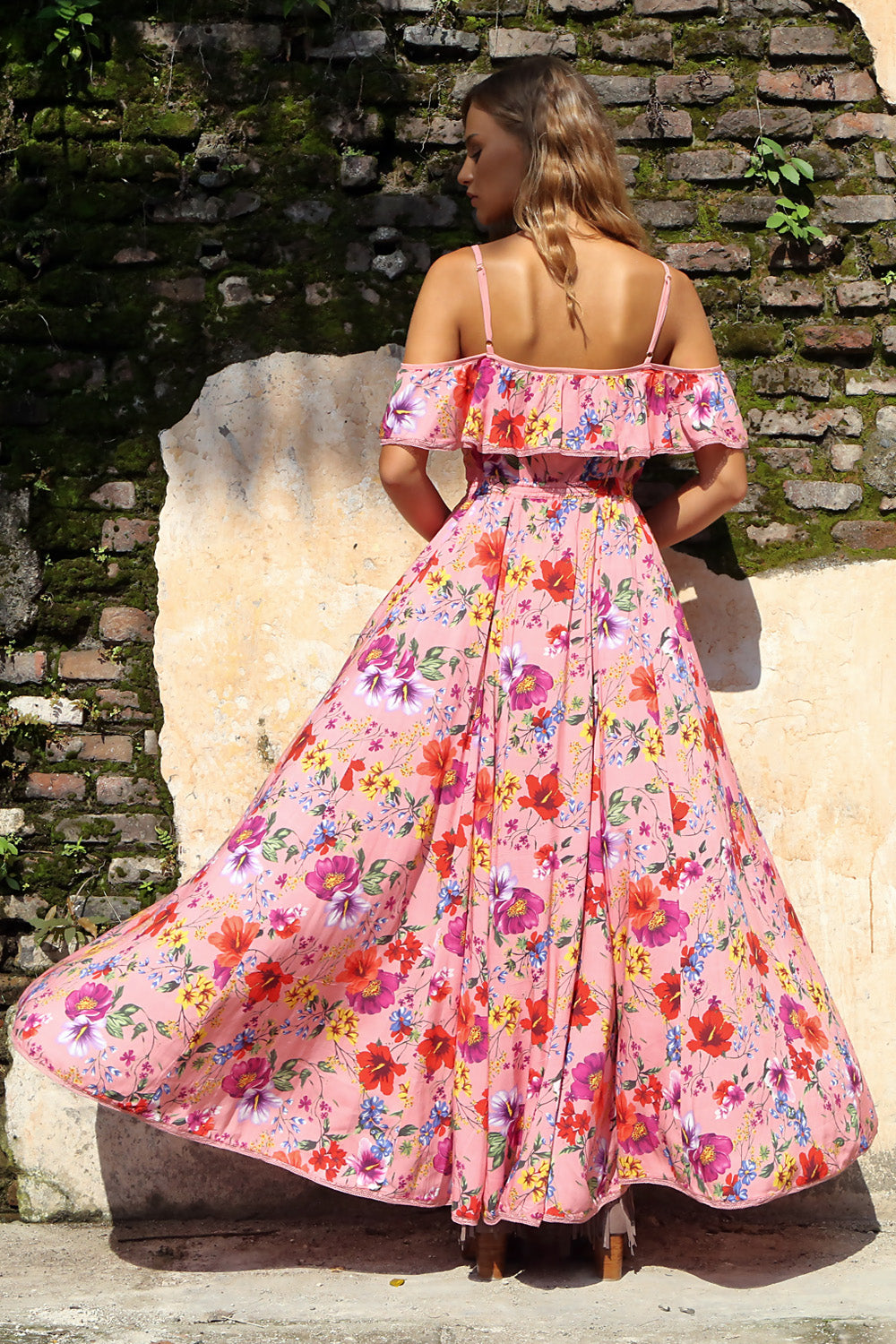 Harmonia Maxi Dress - Pink Blossom - Tulle and Batiste