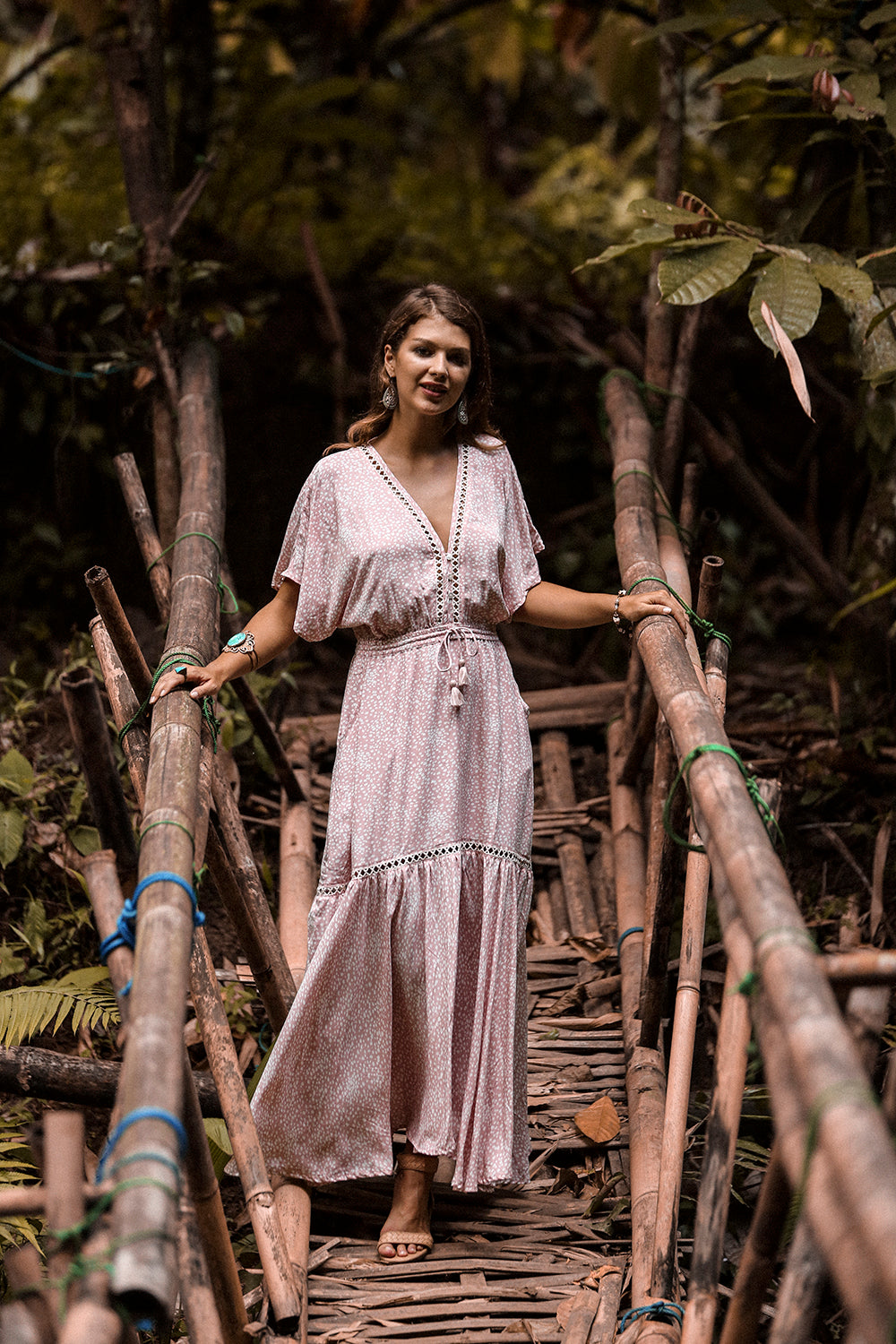 Heather Frill Maxi Dress - Primrose Pink - Call me Polka - Tulle and Batiste