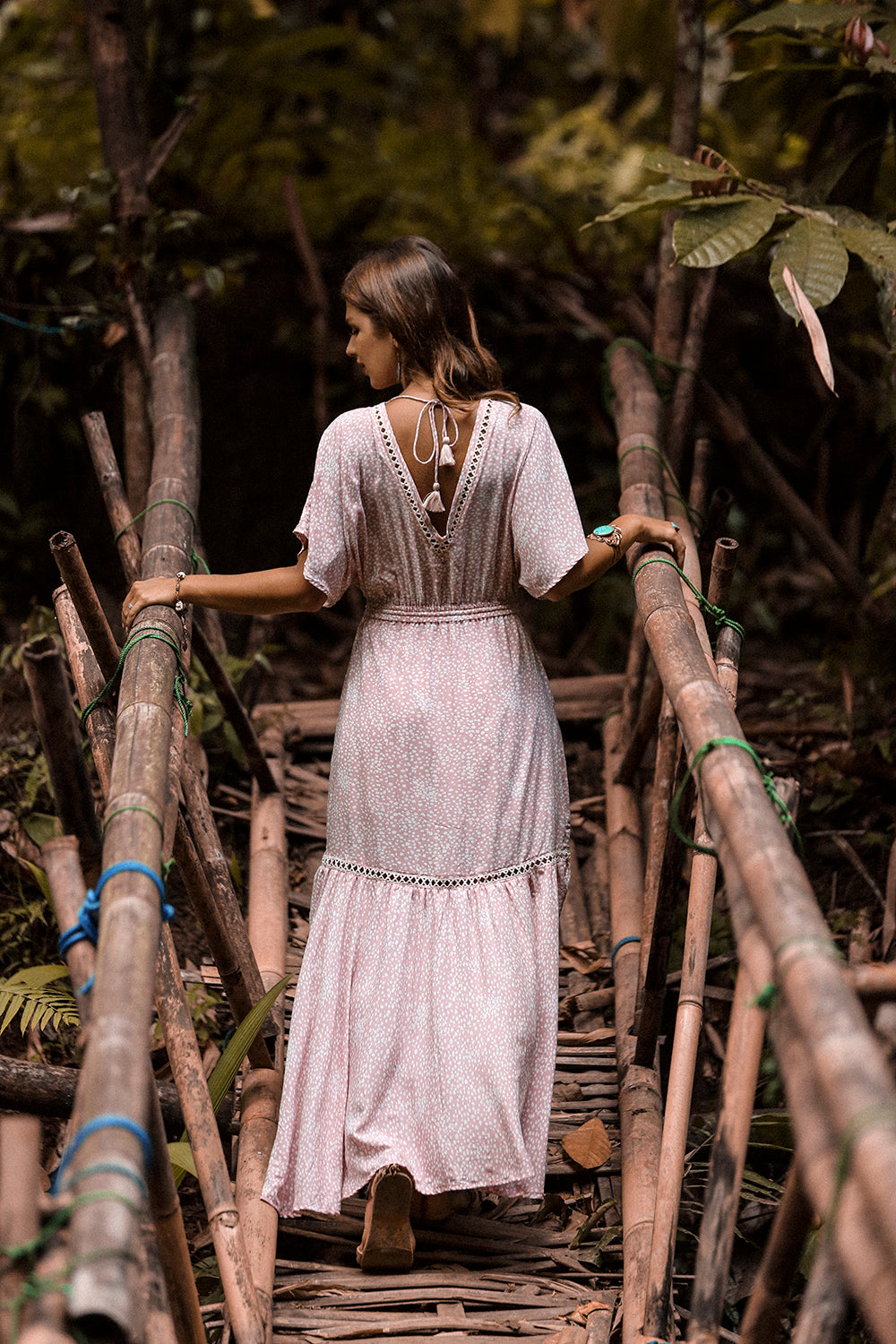 Heather Frill Maxi Dress - Primrose Pink - Call me Polka - Tulle and Batiste