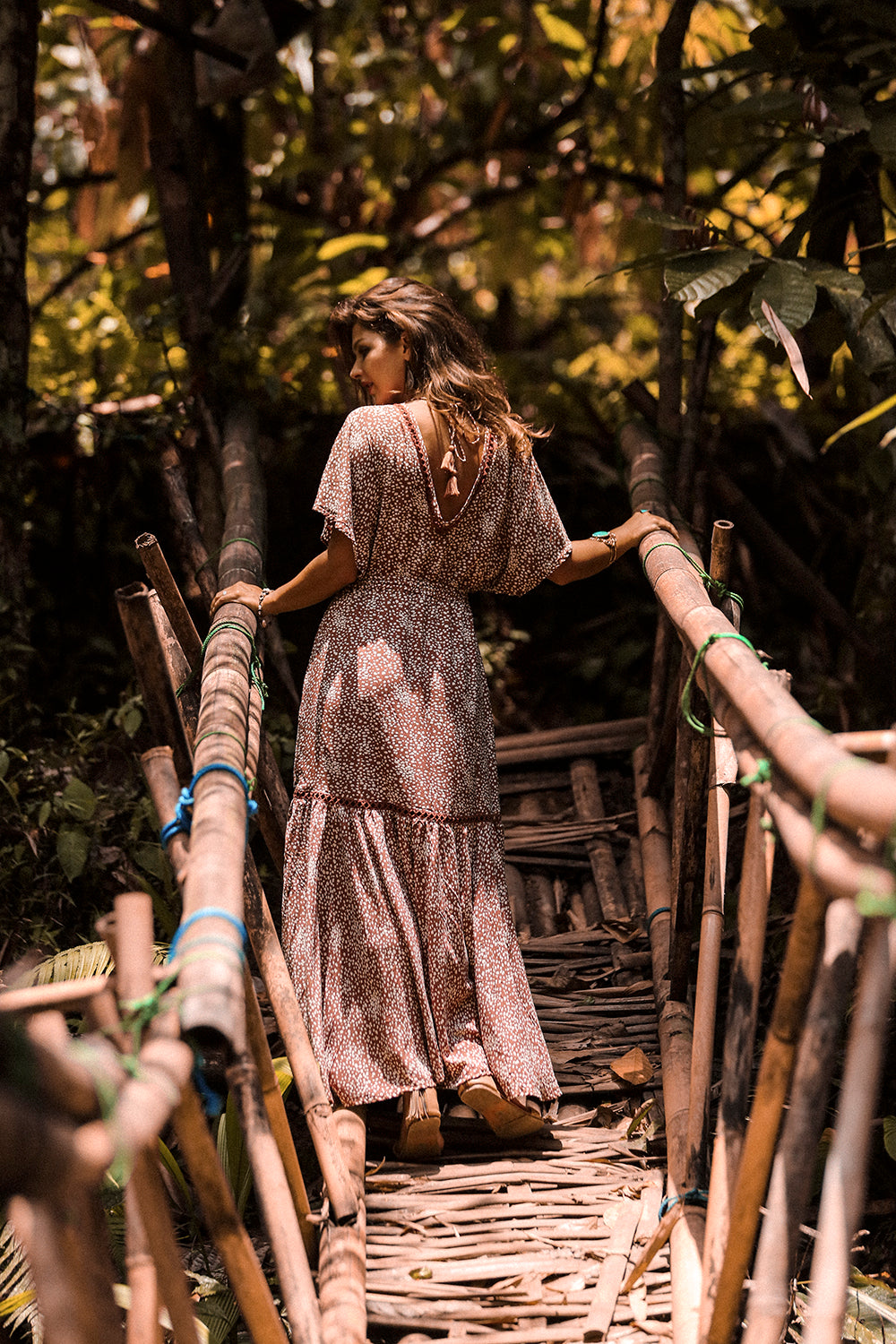 Heather Frill Maxi Dress - Terracotta - Call me Polka - Tulle and Batiste