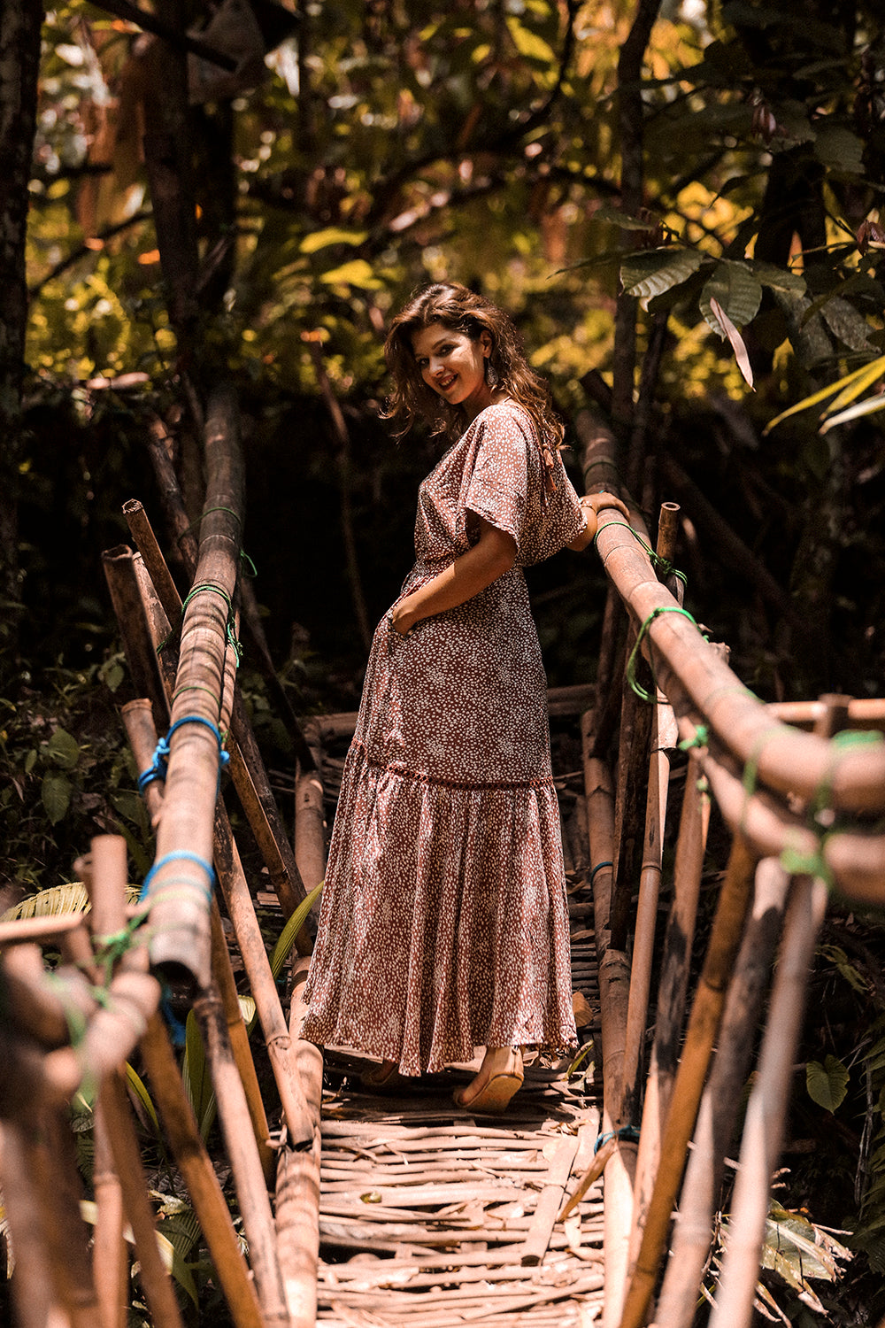 Heather Frill Maxi Dress - Terracotta - Call me Polka - Tulle and Batiste