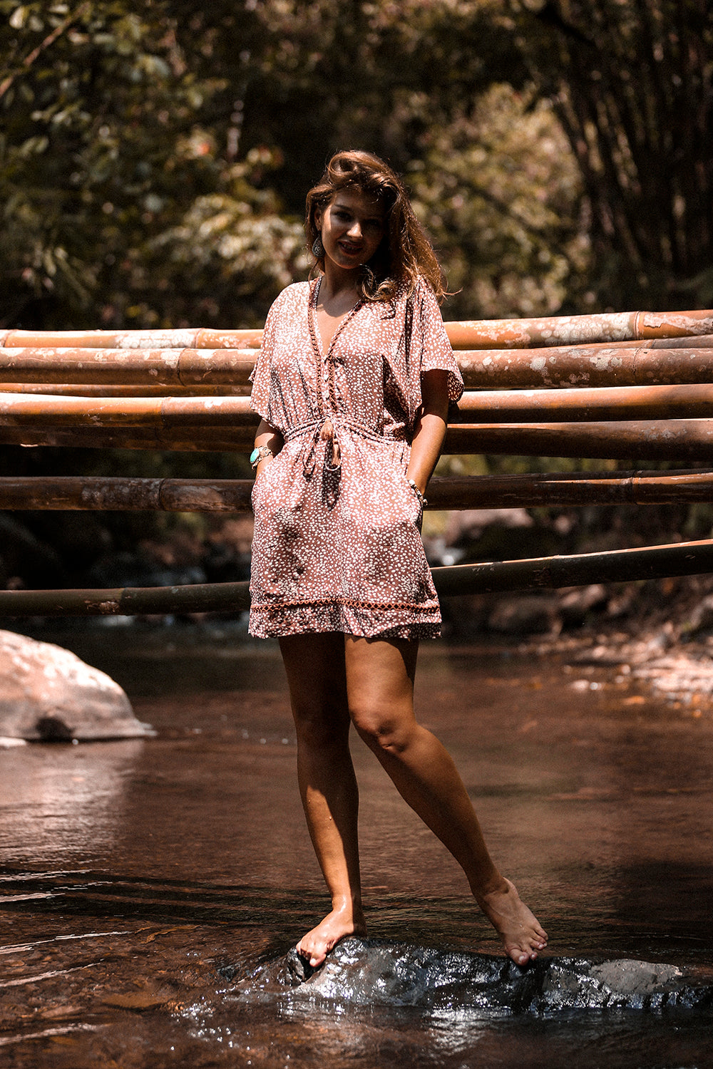 Heather Frill Mini Dress - Terracotta - Call me Polka - Tulle and Batiste