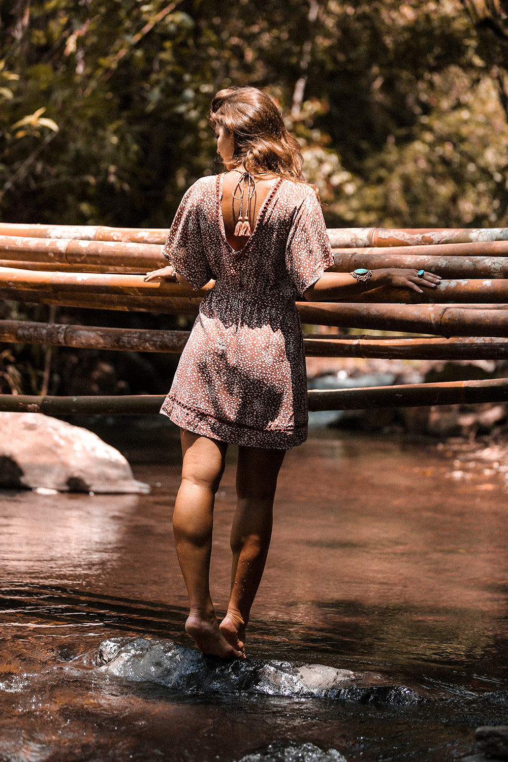 Heather Frill Mini Dress - Terracotta - Call me Polka - Tulle and Batiste