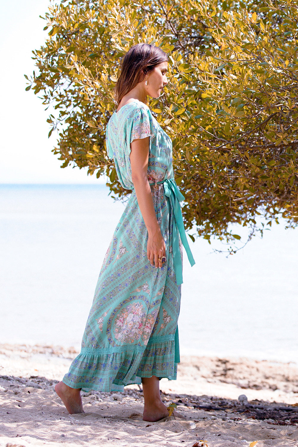 Isabella Maxi Dress - Turquoise - Tulle and Batiste