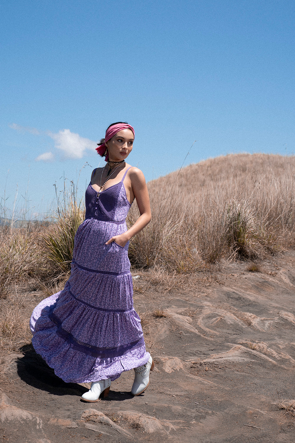 Jasmine Strappy Dress - Lilac - Into the Wild by Tulle and Batiste