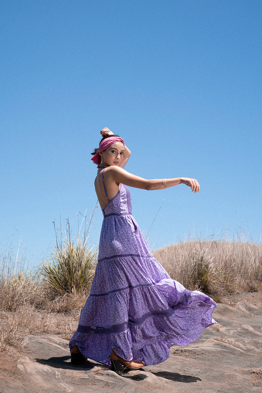 Jasmine Strappy Dress - Lilac - Into the Wild by Tulle and Batiste