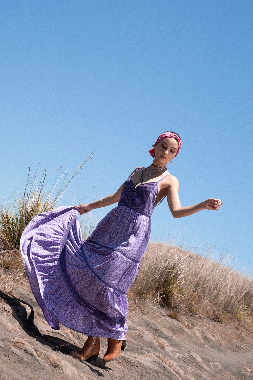 Jasmine Strappy Dress - Lilac - Into the Wild by Tulle and Batiste
