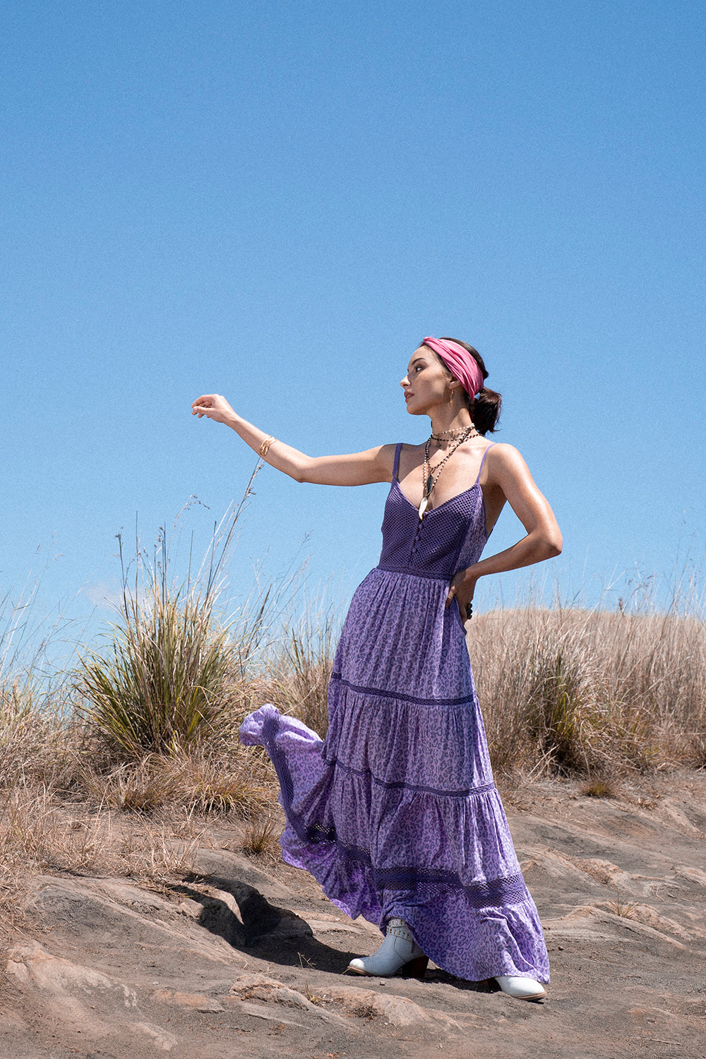 Jasmine Strappy Dress - Lilac - Into the Wild by Tulle and Batiste
