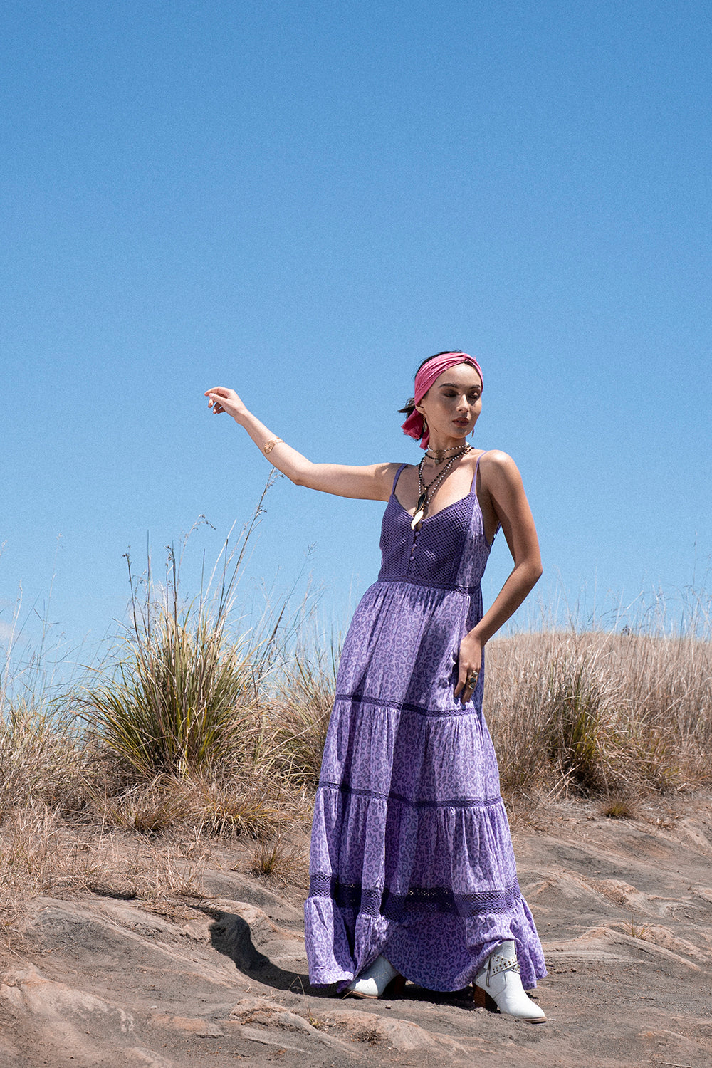 Jasmine Strappy Dress - Lilac - Into the Wild by Tulle and Batiste