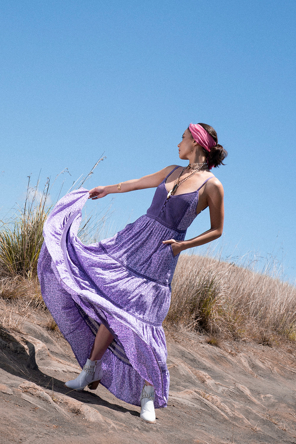 Jasmine Strappy Dress - Lilac - Into the Wild by Tulle and Batiste