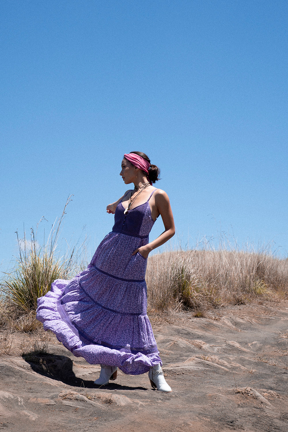 Jasmine Strappy Dress - Lilac - Into the Wild by Tulle and Batiste