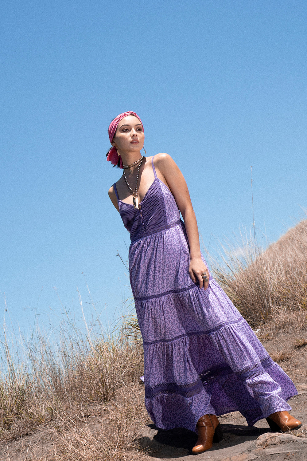 Jasmine Strappy Dress - Lilac - Into the Wild by Tulle and Batiste