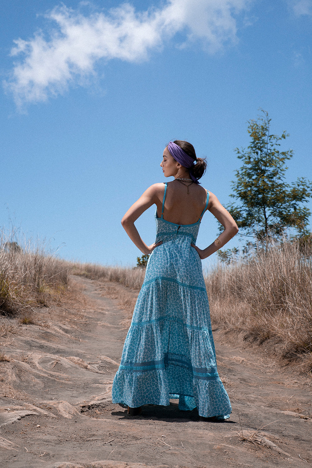 Jasmine Strappy Dress - Turquoise - Into the Wild by Tulle and Batiste