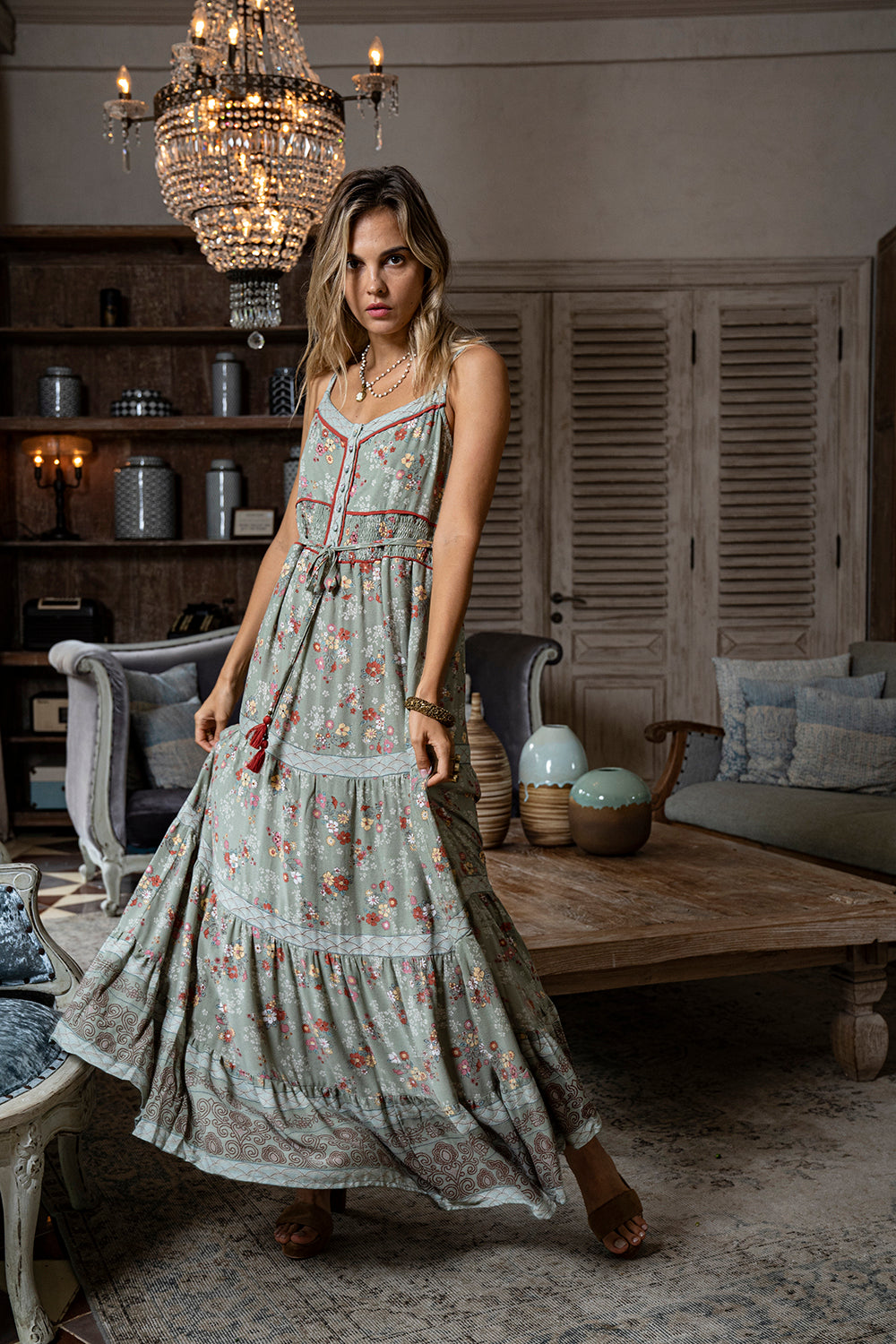 chinese dress ladies Daydreamer Maxi Dress in Lavender – HAEL XIII