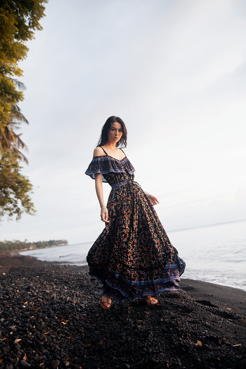 Jolie Maxi Dress - Moonless Black