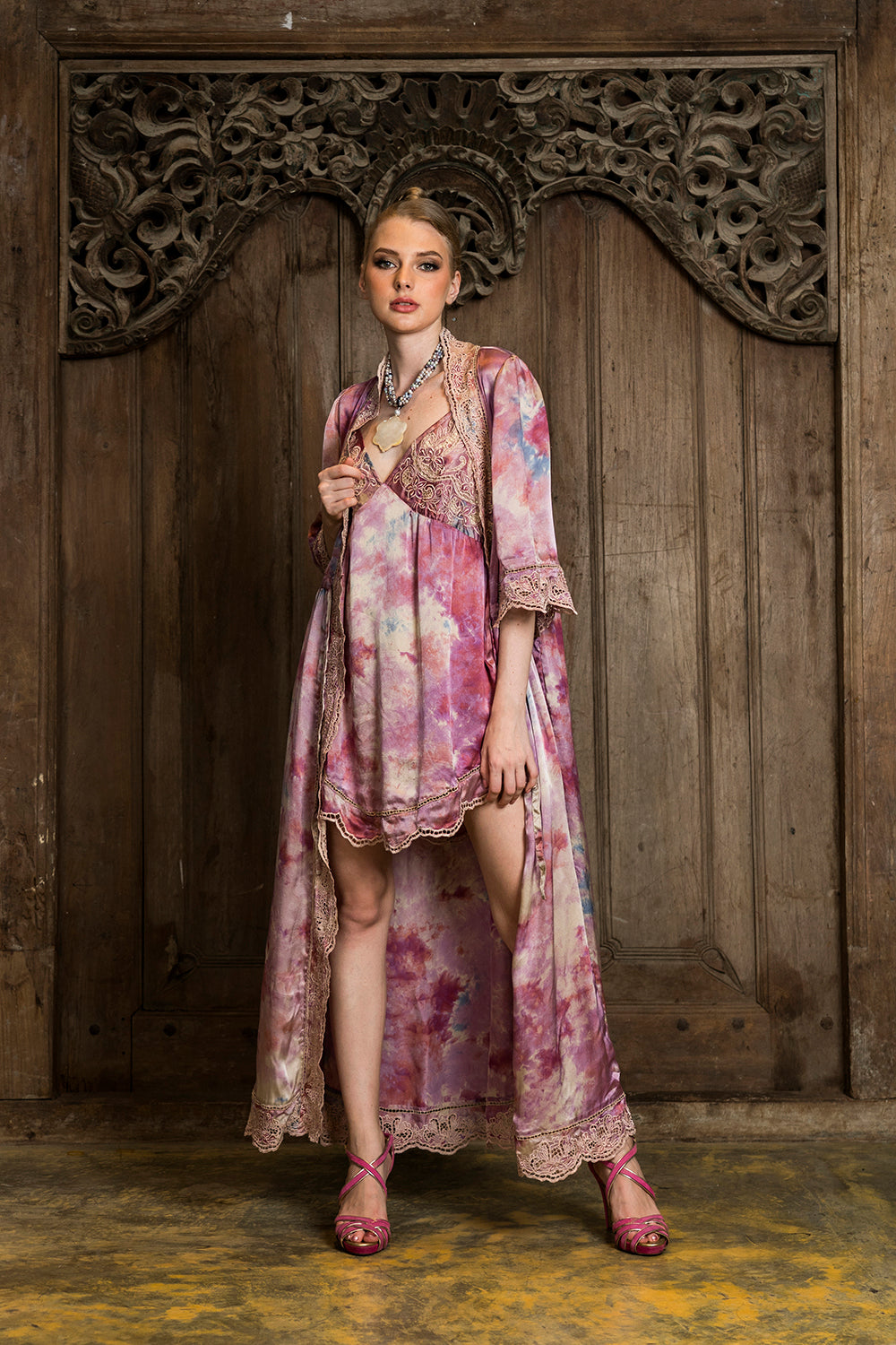 Kandi Queen Mini Slip Dress - Amethyst - Jewel by Tulle and Batiste