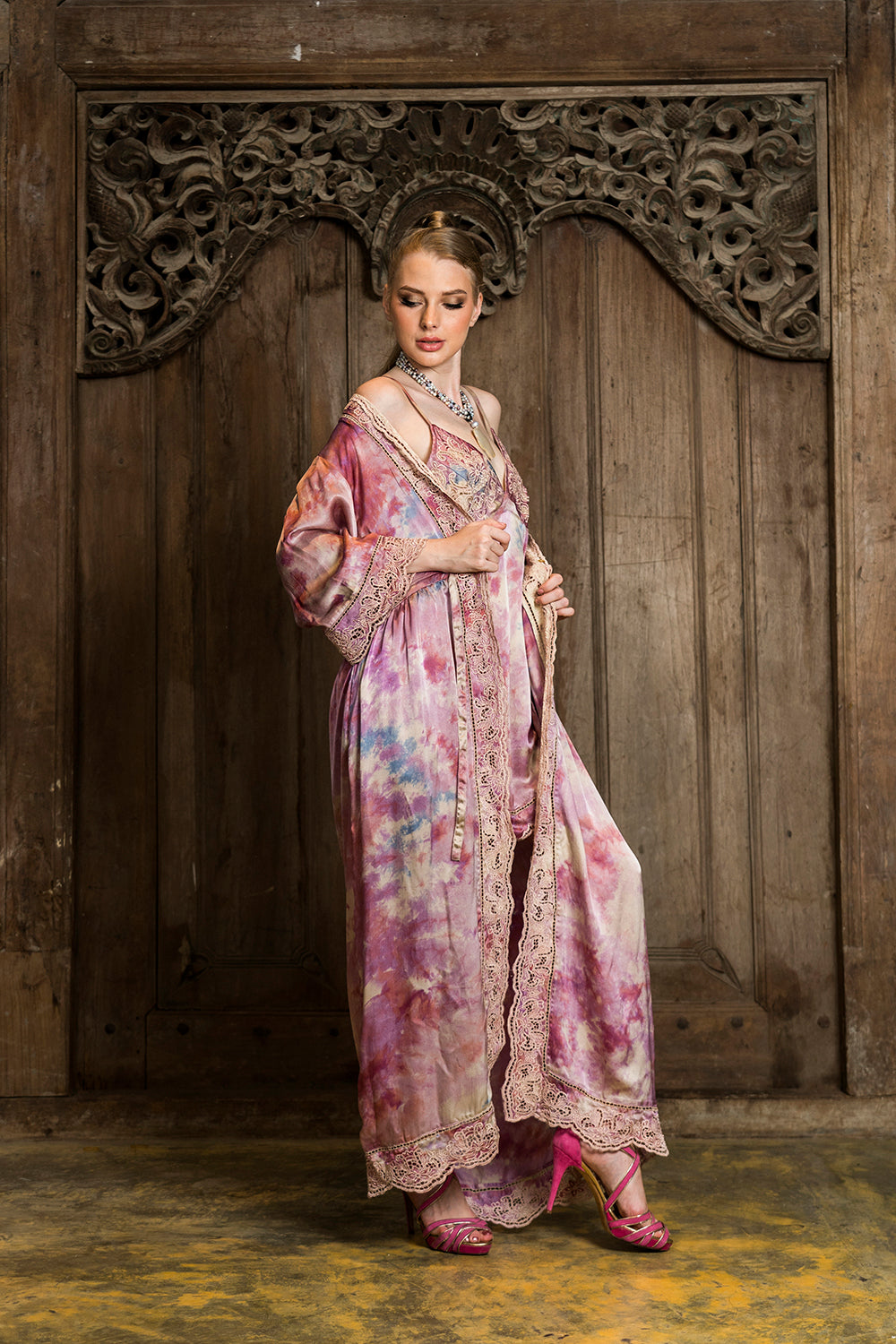 Hannah Long Robe - Amethyst - Jewel by Tulle and Batiste