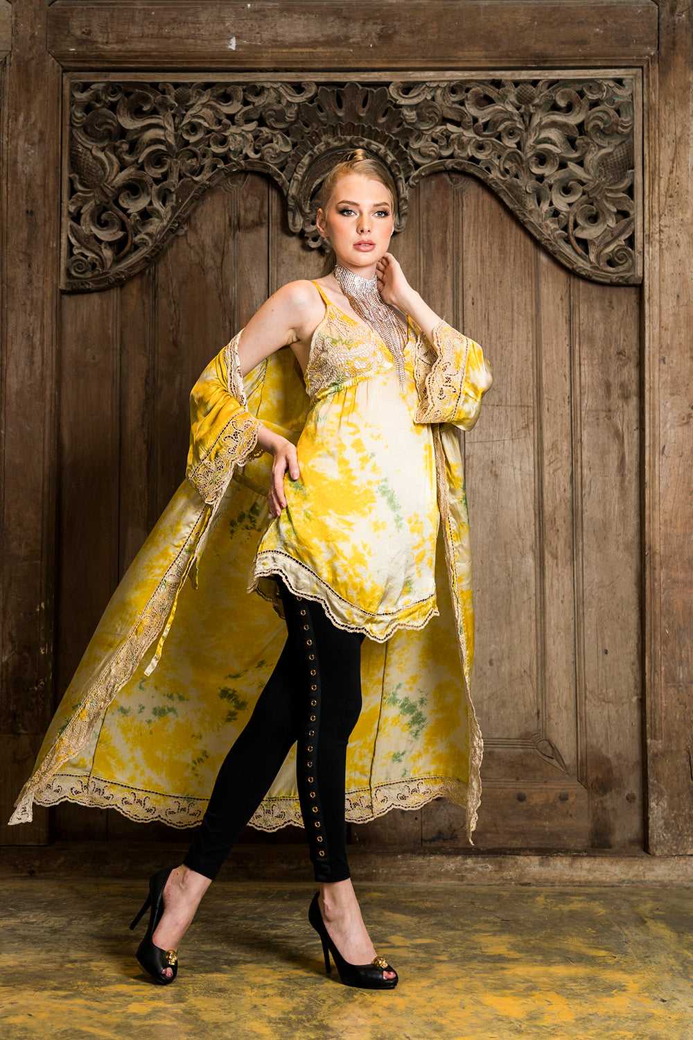 Hannah Long Robe - Citrine - Jewel by Tulle and Batiste
