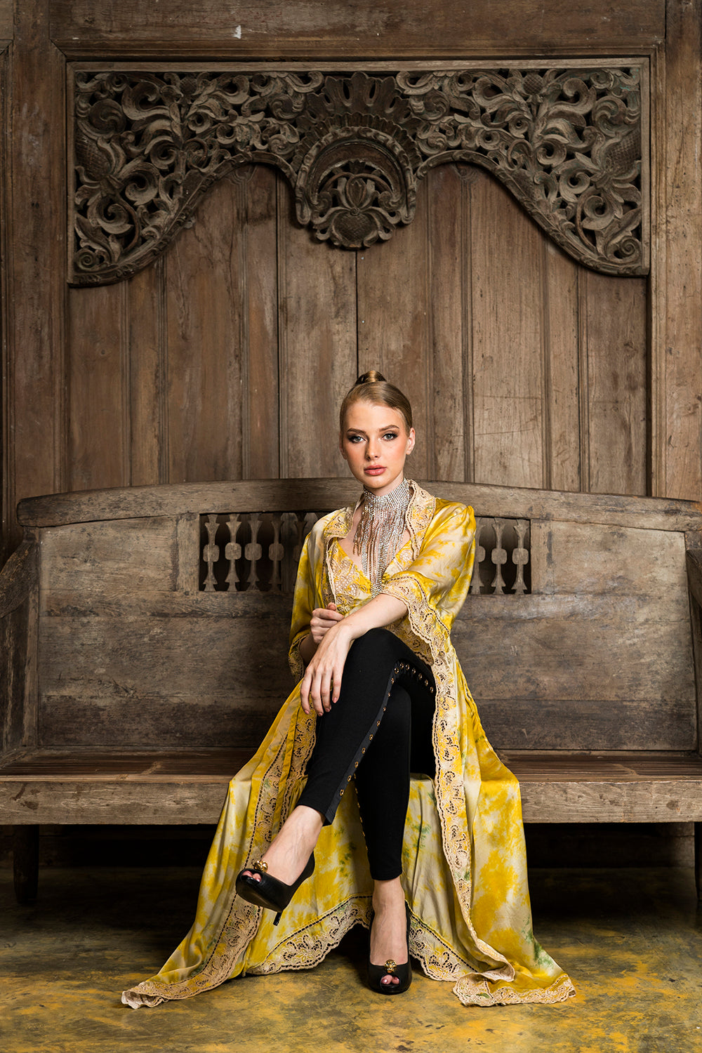 Hannah Long Robe - Citrine - Jewel by Tulle and Batiste