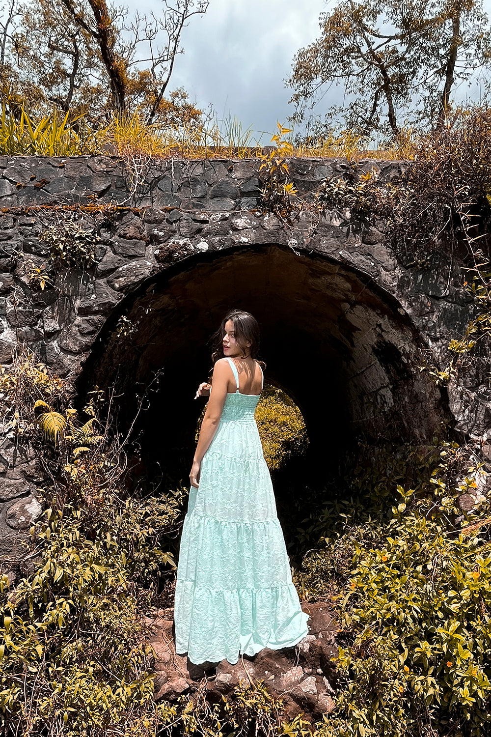 KEMUNING MAXI DRESS - AQUA BLUE - BY TULLE AND BATISTE