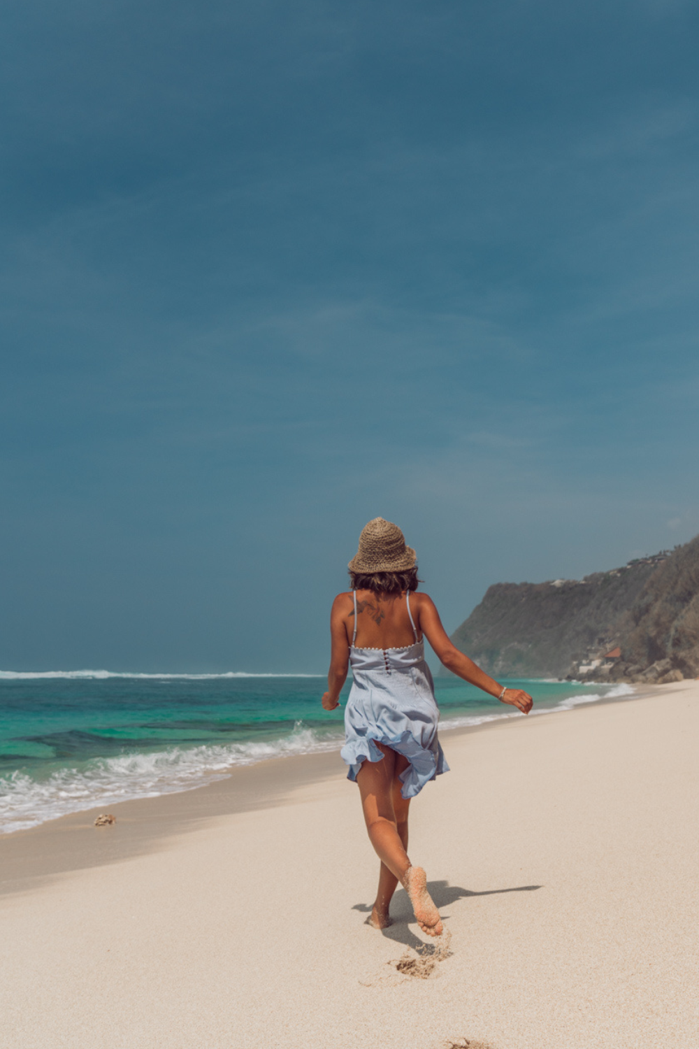 Marbella Mini Dress - Celestial Blue - Tulle and Batiste