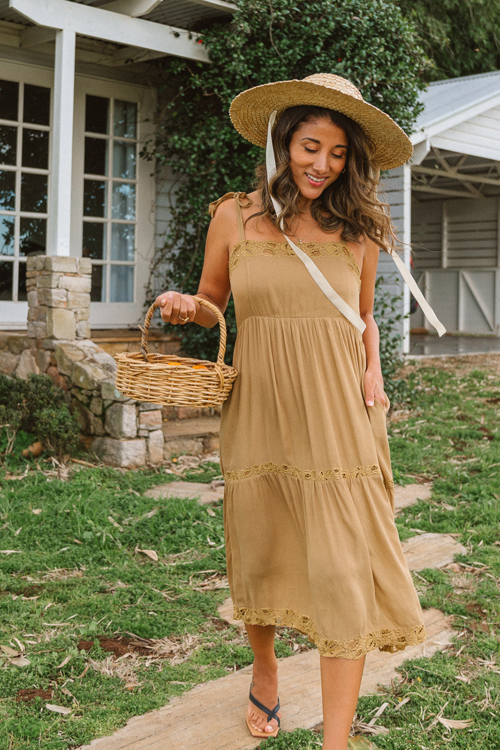 peony midi dress Peony Midi Dress - Golden Olive
