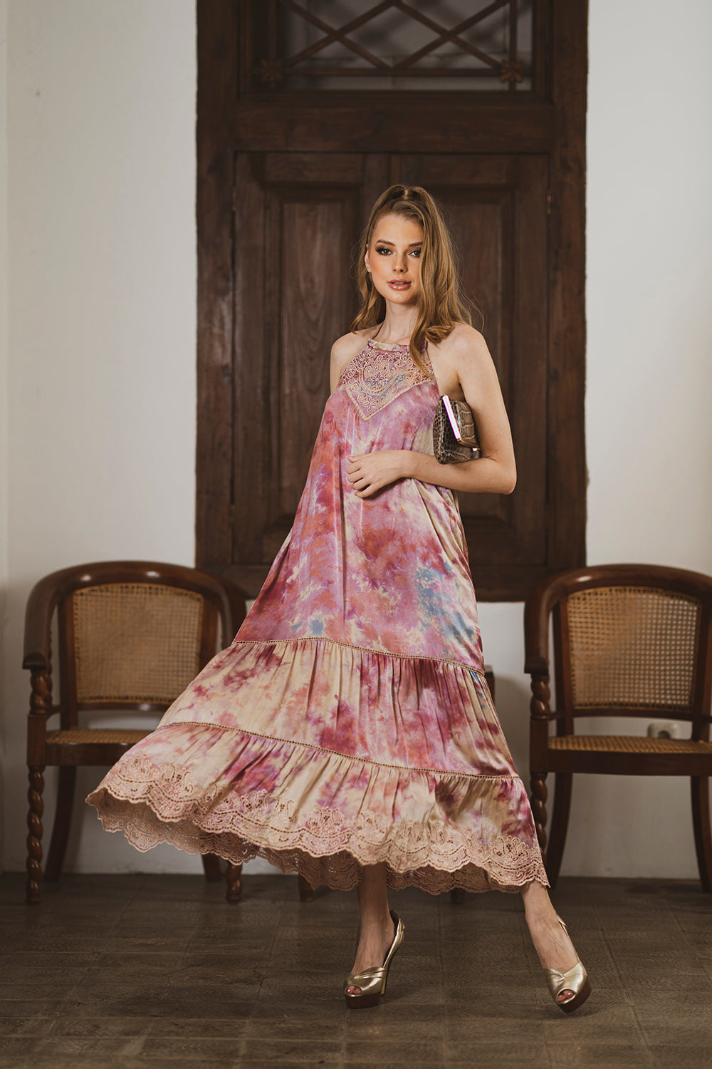 Rebecca Halter Maxi Dress - Amethyst - Jewel by Tulle and Batiste