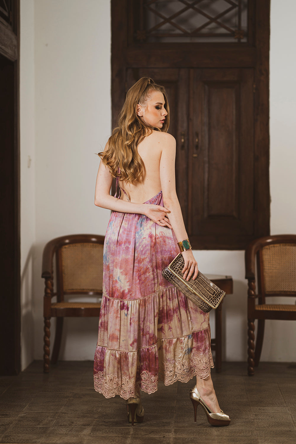 Rebecca Halter Maxi Dress - Amethyst - Jewel by Tulle and Batiste