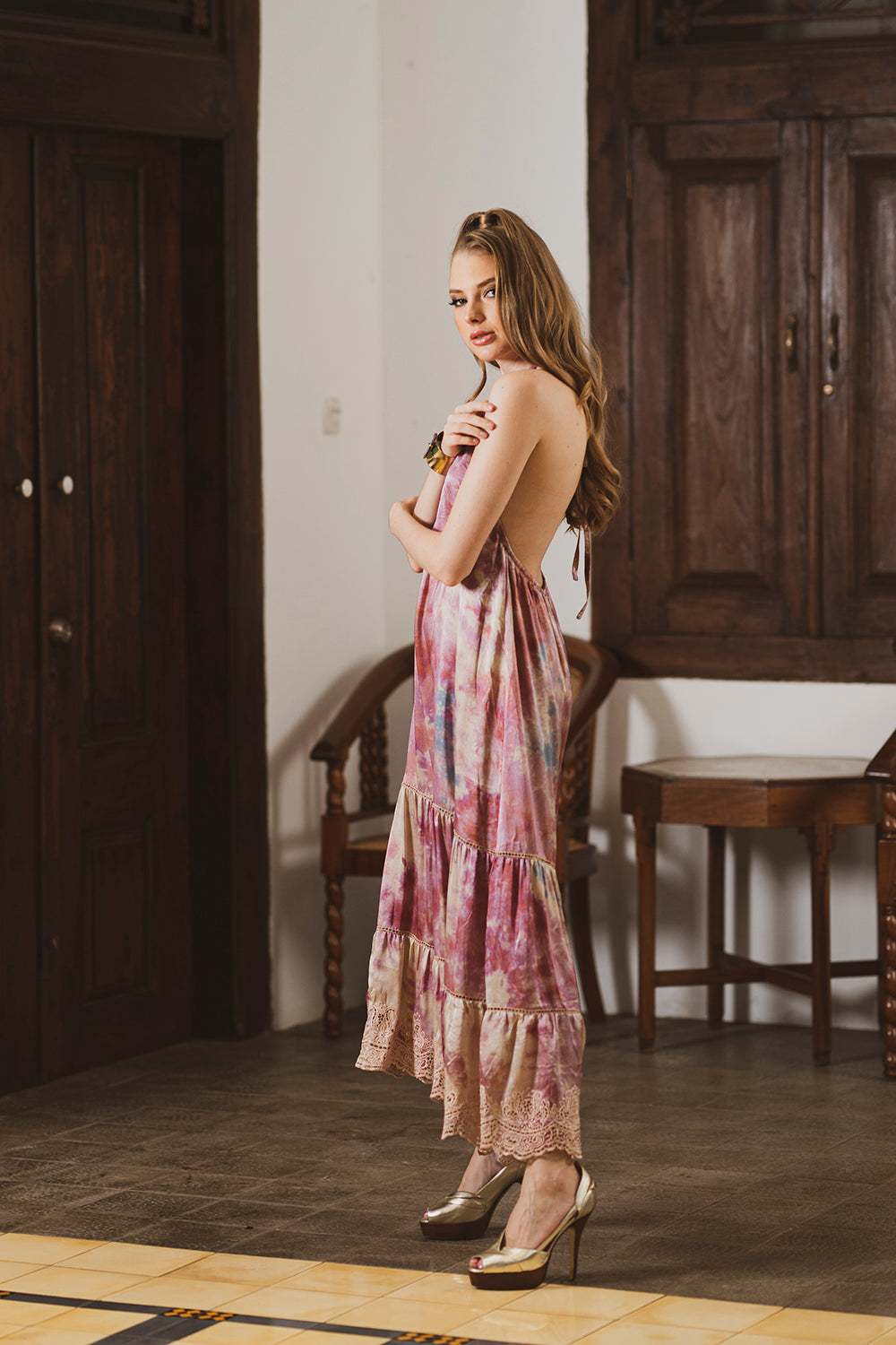 Rebecca Halter Maxi Dress - Amethyst