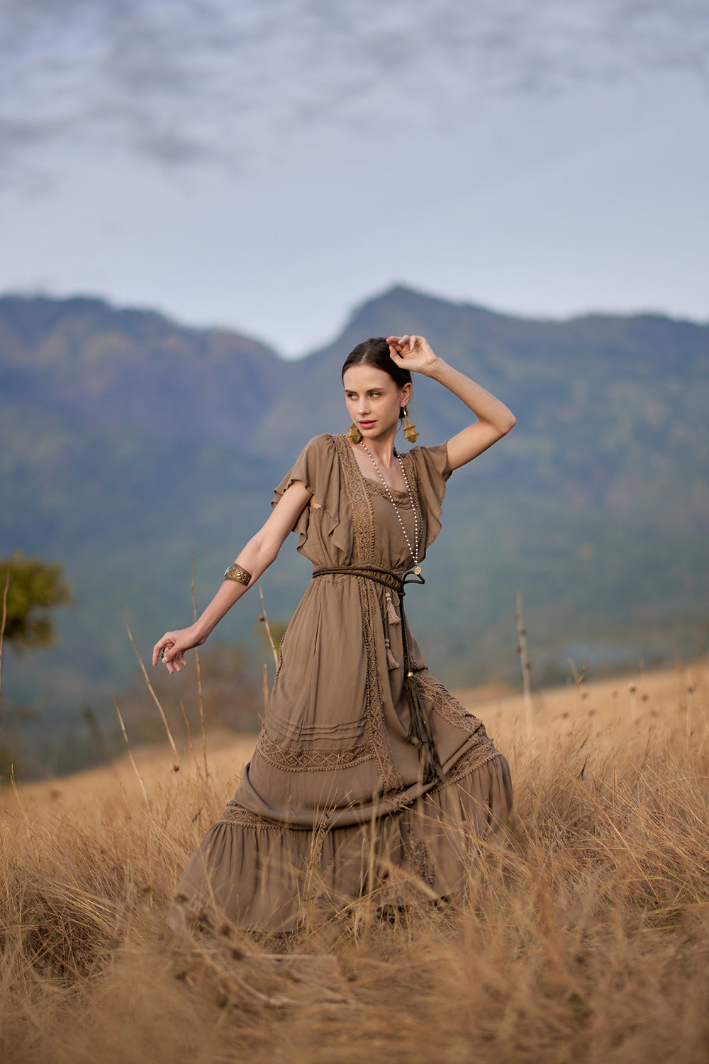 Rosalie Dress - Desert Sand - The Fields of Gold by Tulle and Batiste