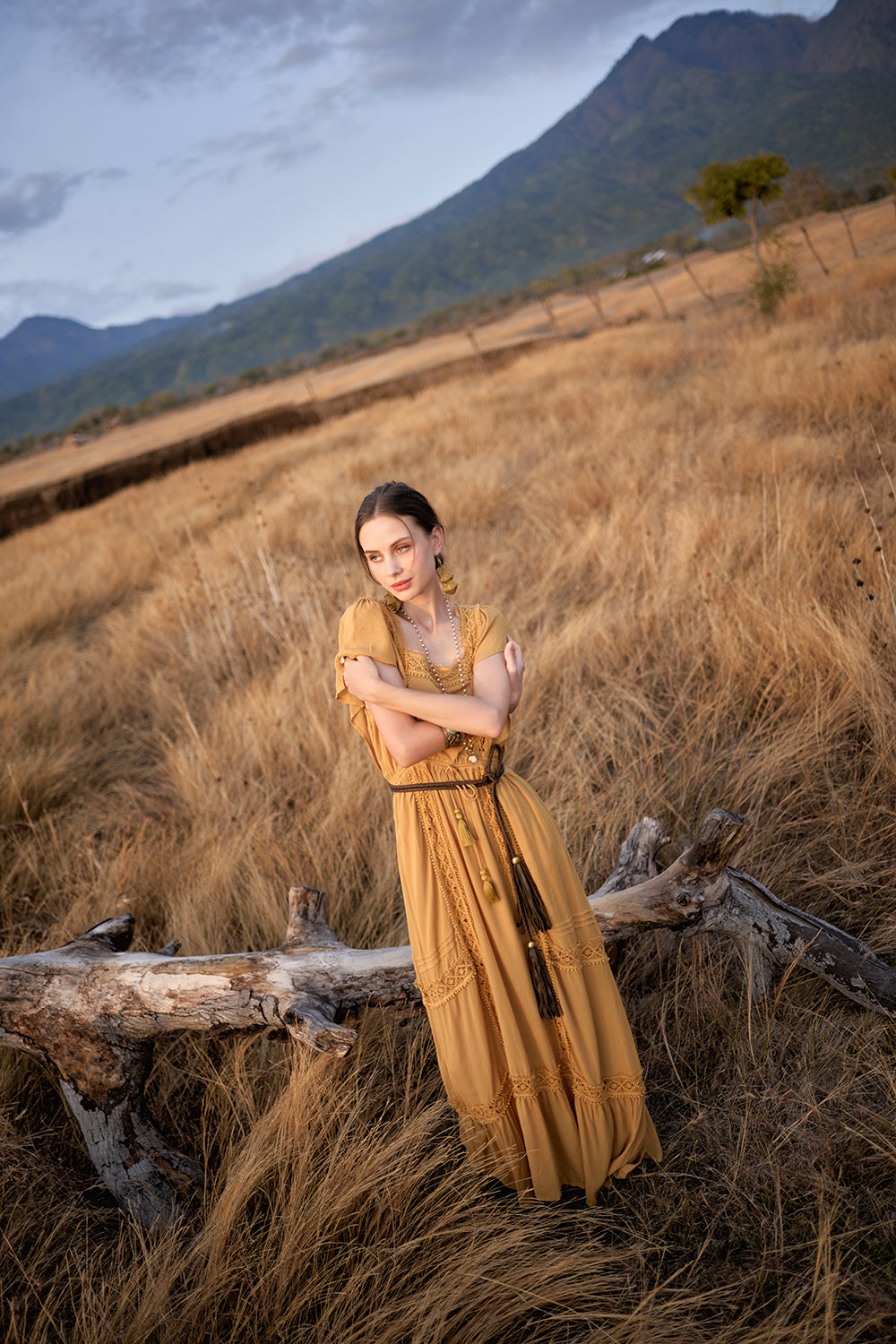 Rosalie Dress - Saffron Gold - The Fields of Gold by Tulle and Batiste