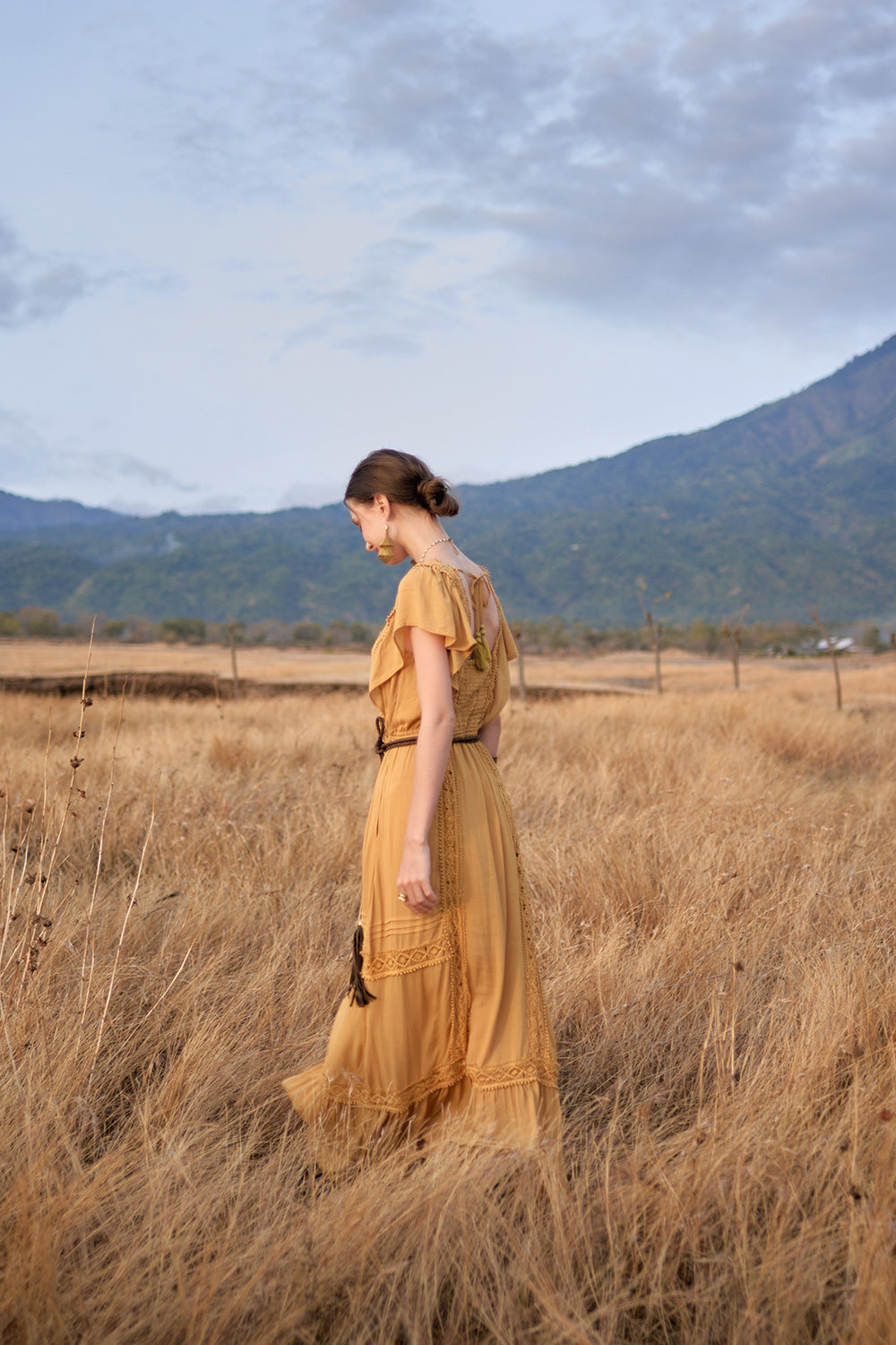 Rosalie Dress - Saffron Gold - The Fields of Gold by Tulle and Batiste