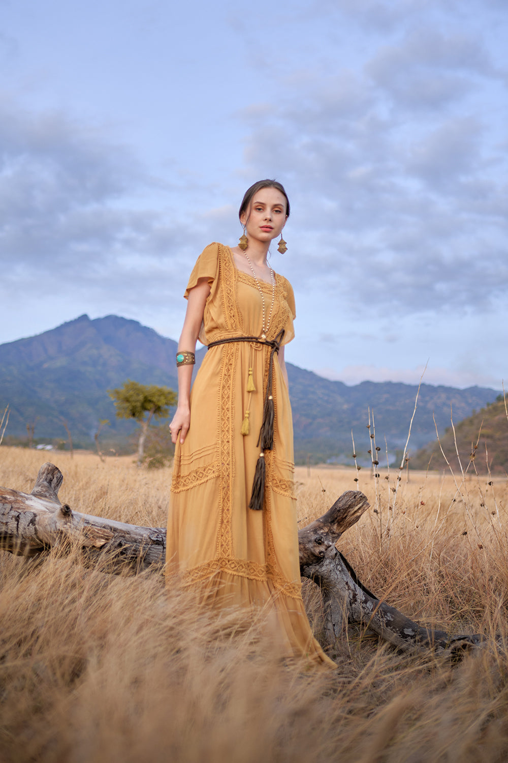 Rosalie Dress - Saffron Gold - The Fields of Gold by Tulle and Batiste