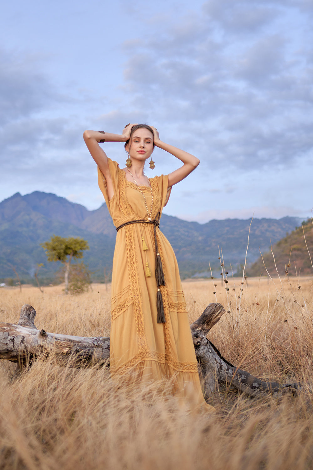 Rosalie Dress - Saffron Gold - The Fields of Gold by Tulle and Batiste