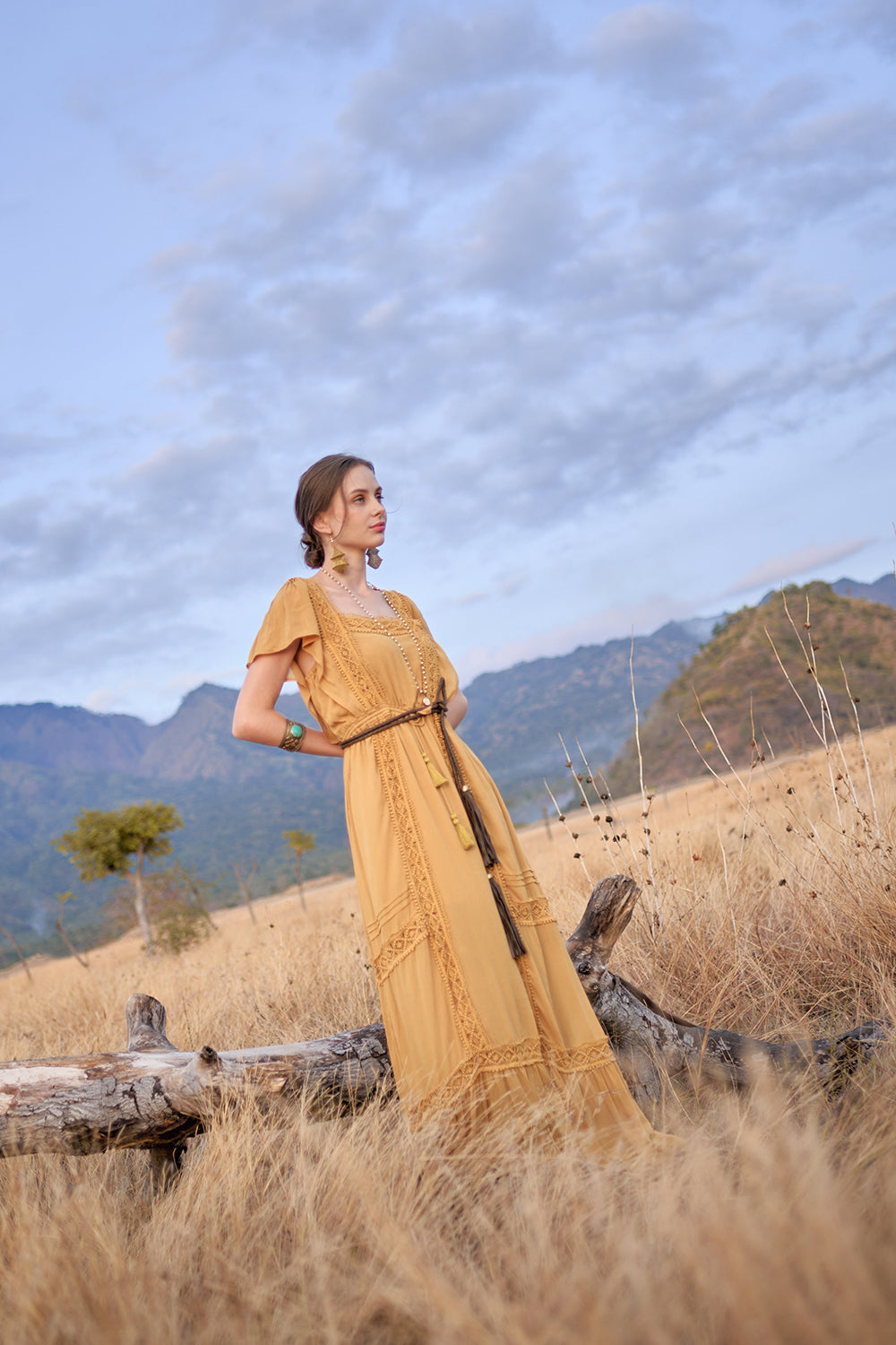 Rosalie Dress - Saffron Gold - The Fields of Gold by Tulle and Batiste
