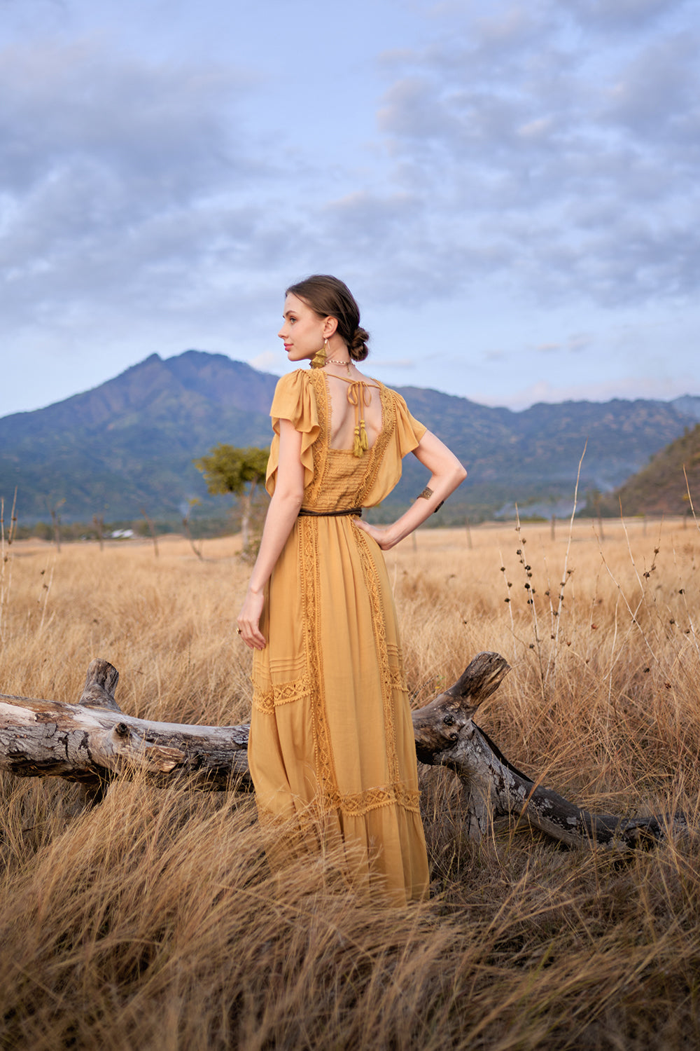 Rosalie Dress - Saffron Gold - The Fields of Gold by Tulle and Batiste