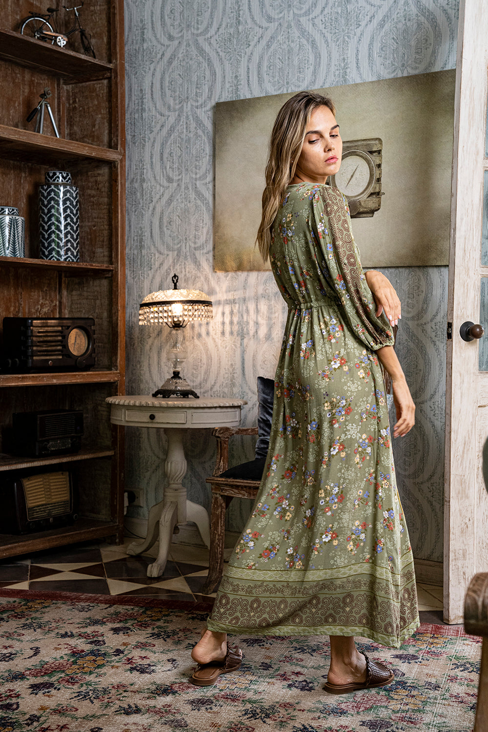 Roseanne Boho Dress - Olive - Daydreamer by Tulle and Batiste