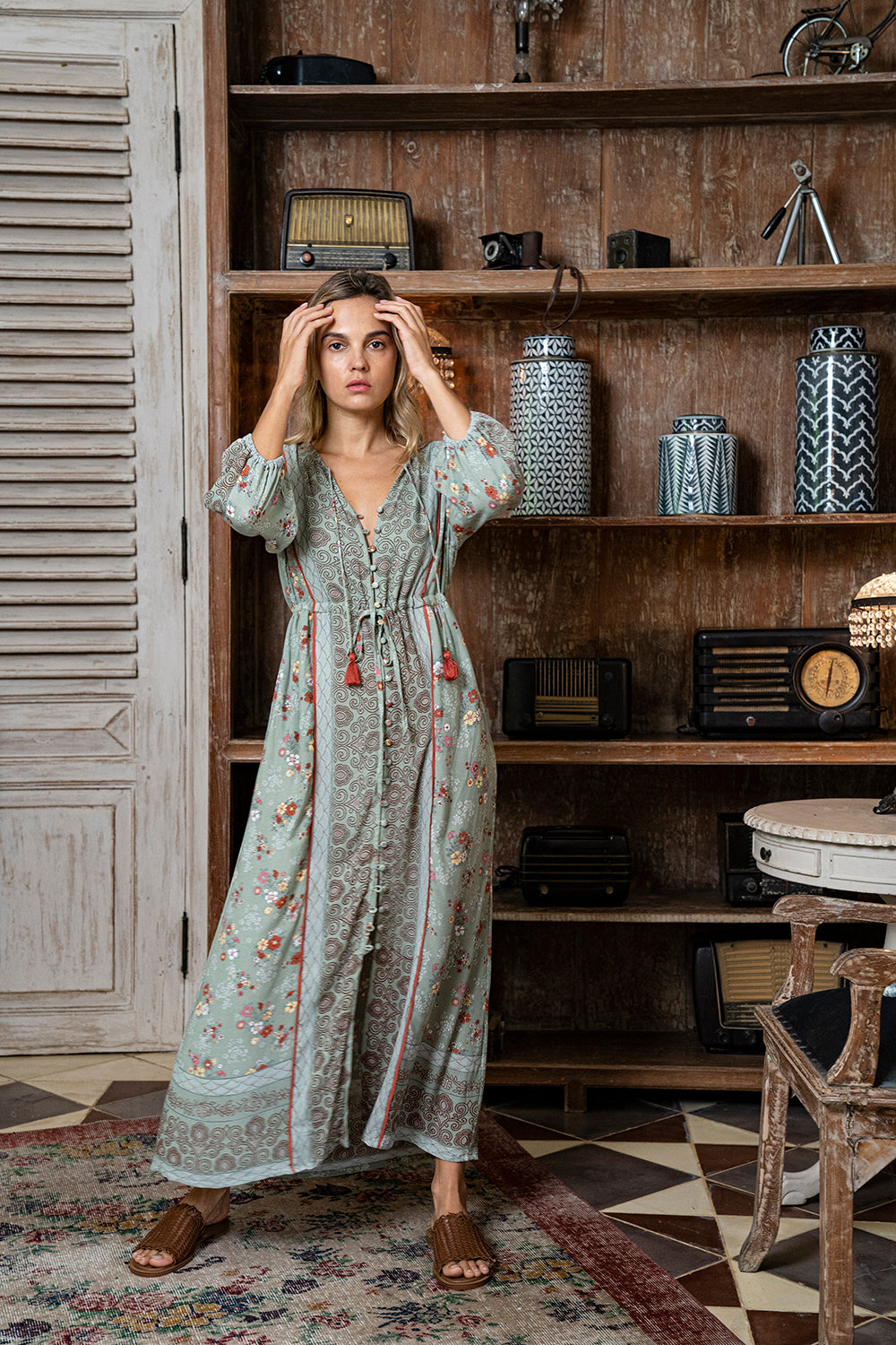 Roseanne Boho Dress - Sage - Daydreamer by Tulle and Batiste