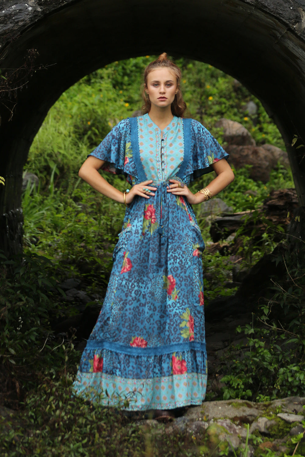 Sahara Maxi Dress - Blue Moon - Tulle and Batiste