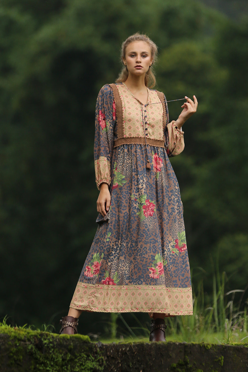 Sahara Midi Dress Pecan