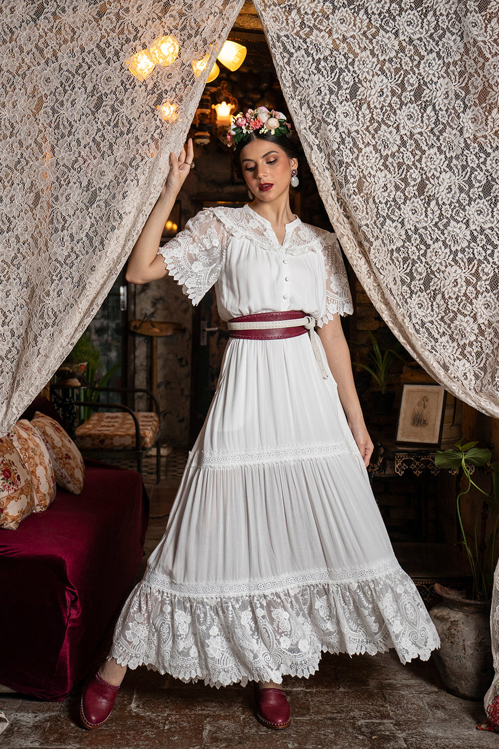 Senorita Maxi Dress - Snow White